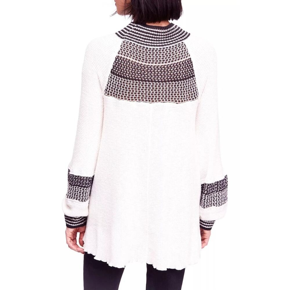 Free People Snow Day Open Knit Thermal Top, Size M - Picture 2 of 11